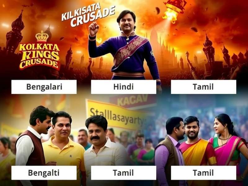 Kolkata Kings Crusade regional variations showing Bengali, Hindi, and Tamil content
